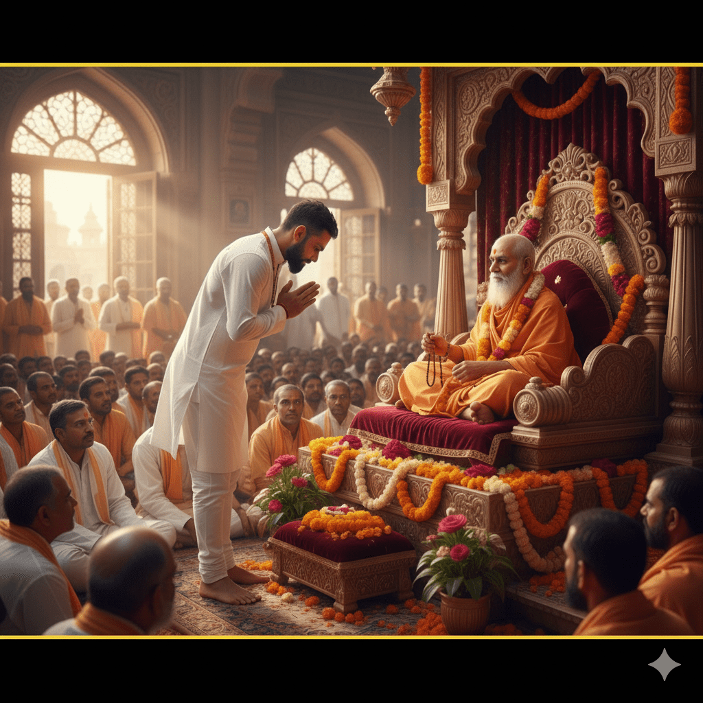 рдЬрдм рд╡рд┐рд░рд╛рдЯ рдХреЛрд╣рд▓реА рдкреНрд░реЗрдорд╛рдирдВрдж рдорд╣рд╛рд░рд╛рдЬ рдХреЗ рджрд░рдмрд╛рд░ рдкрд╣реБрдБрдЪреЗ | рдПрдХ рдЪреИрдВрдкрд┐рдпрди рдХреА рдЖрддреНрдорд┐рдХ рдпрд╛рддреНрд░рд╛